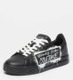 Versace Jeans Couture Zwarte Fondo Court Sneakers met Inscriptie Black Heren - Thumbnail 12