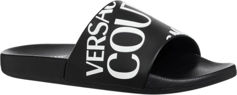 Versace Jeans Couture Logo Multikleur Slides Black Heren