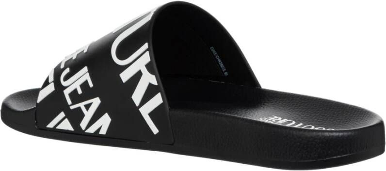 Versace Jeans Couture Logo Multikleur Slides Black Heren