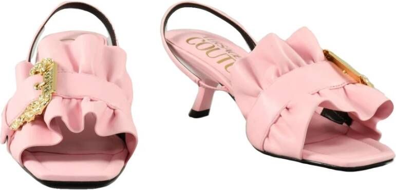 Versace Jeans Couture Mode Schoenen in Polyurethaan Rubber Zool Pink Dames