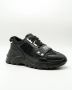 Versace Jeans Couture Speedtrack Zwarte Leren Mesh Sneakers Black Heren - Thumbnail 6