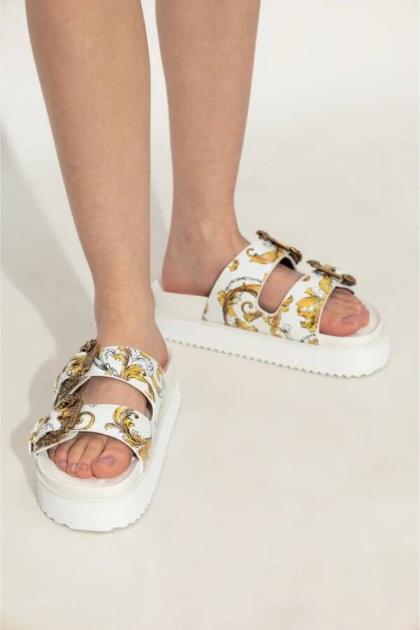 Versace Jeans Couture Plateau sandalen White Dames