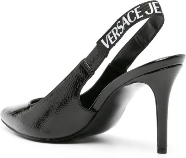 Versace Jeans Couture Platte schoenen voor vrouwen Black Dames