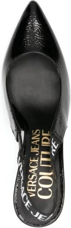 Versace Jeans Couture Platte schoenen voor vrouwen Black Dames