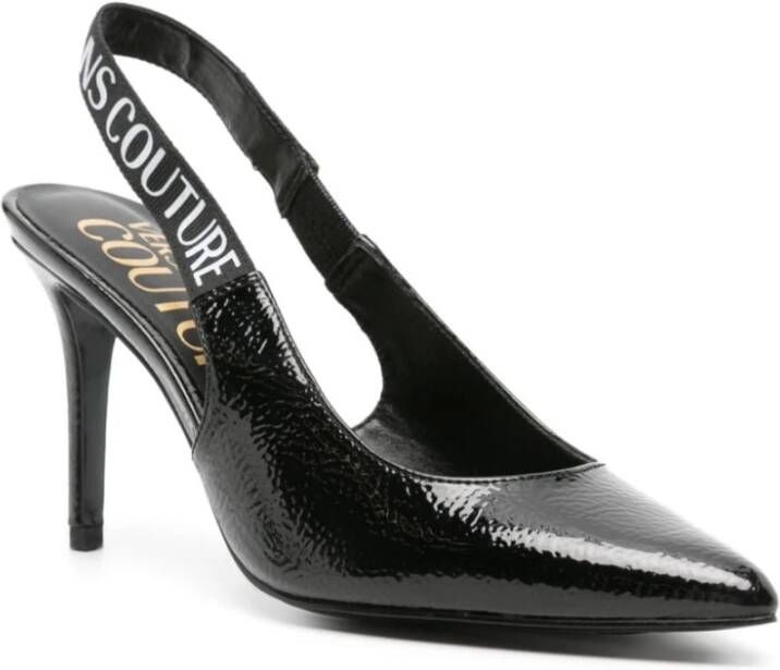 Versace Jeans Couture Zwarte Pumps Schoenen Elegant Stijl Black Dames