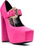 Versace Jeans Couture Fuchsia Satin Finish Décolleté Hurley Pink Dames - Thumbnail 4