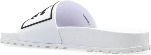 Versace Jeans Couture Rubberen slides met logo White Dames