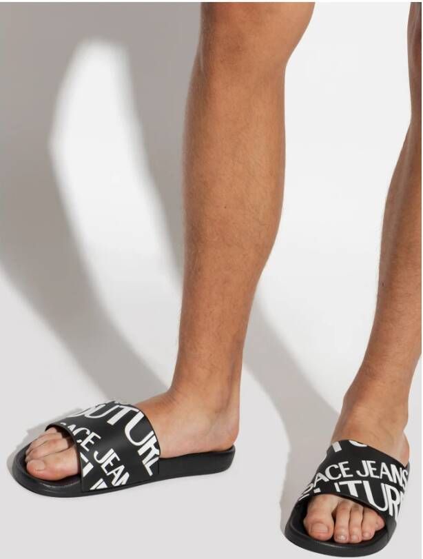 Versace Jeans Couture Rubberen slippers Zwart Heren