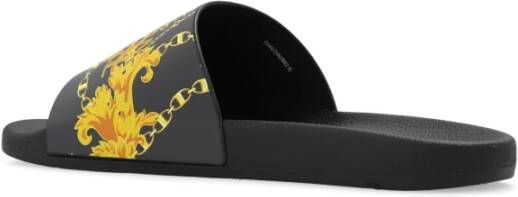 Versace Jeans Couture Rubberen slippers Zwart Heren