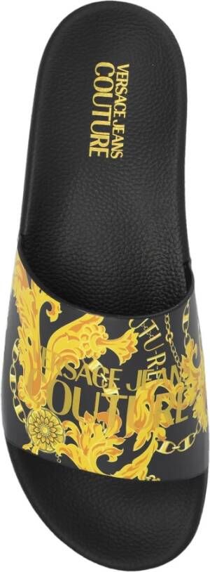 Versace Jeans Couture Rubberen slippers Zwart Heren