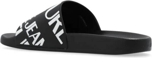 Versace Jeans Couture Slides met logo Black Dames