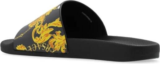 Versace Jeans Couture Slides met logo Black Dames