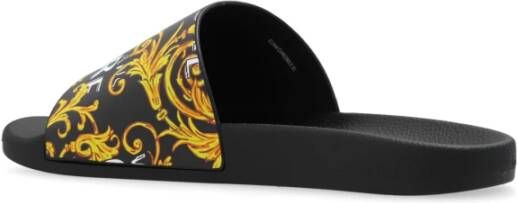 Versace Jeans Couture Slippers met logo Black Heren