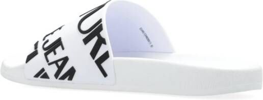 Versace Jeans Couture Slippers met logo White Dames