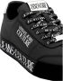 Versace Jeans Couture Zwarte leren sneakers met logo details Black Heren - Thumbnail 3