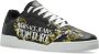 Versace Jeans Couture Zwarte leren logo sneakers Black Heren - Thumbnail 4