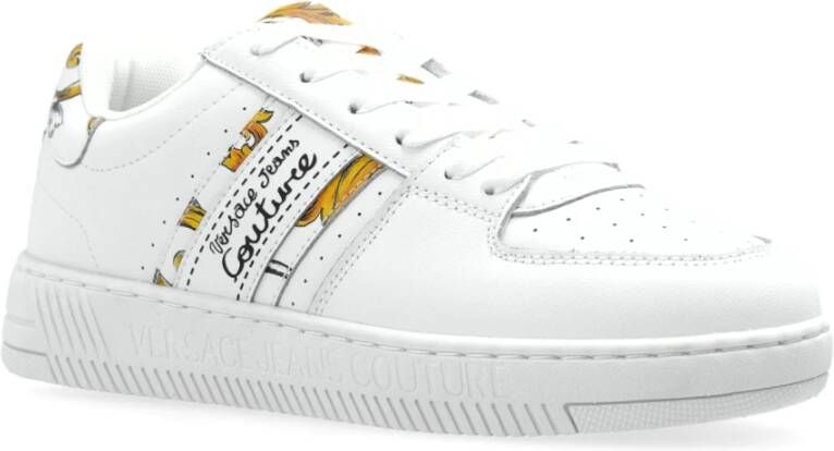 Versace Jeans Couture Sneakers met barocco-print White Dames