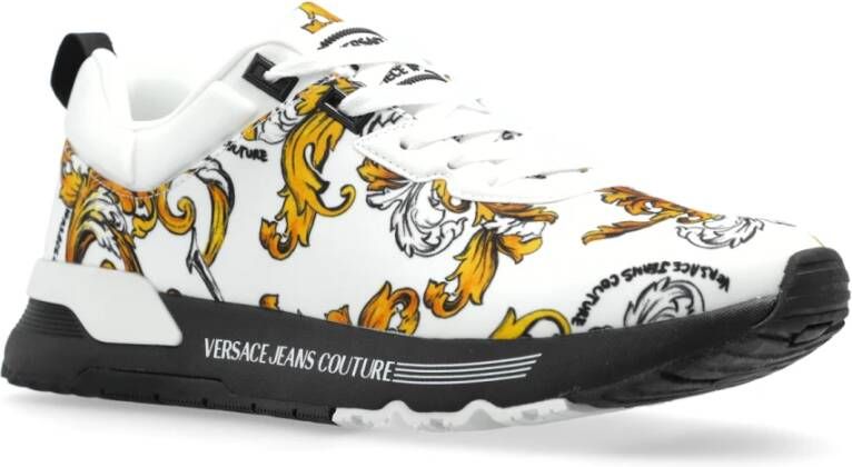 Versace Jeans Couture Sneakers met barocco-print White Heren