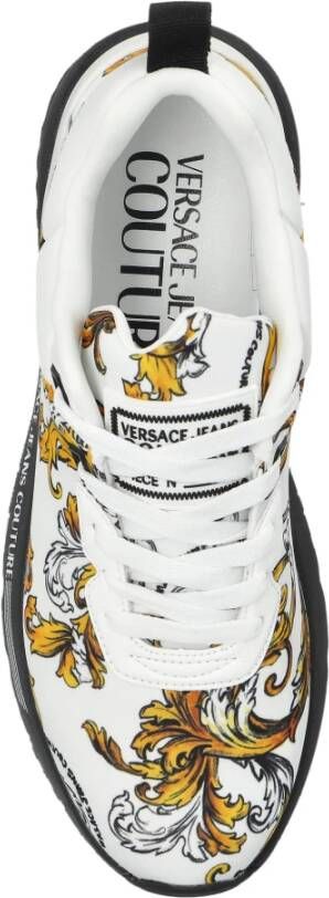 Versace Jeans Couture Sneakers met barocco-print White Heren