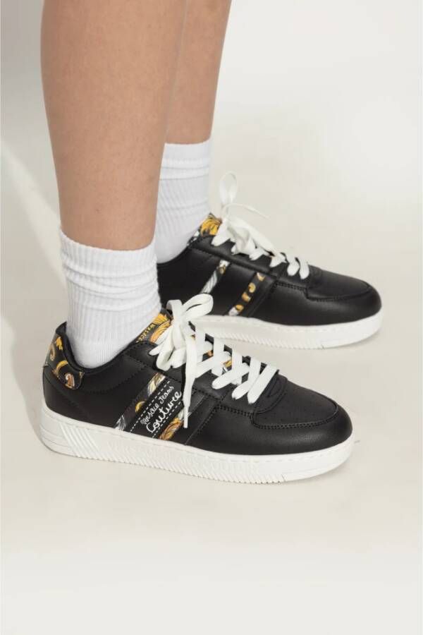 Versace Jeans Couture Sneakers met barokprint Black Dames