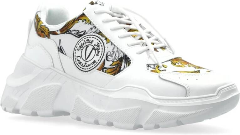 Versace Jeans Couture Sneakers met barokprint White Dames