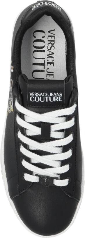 Versace Jeans Couture Sneakers met bedrukt logo Black Dames