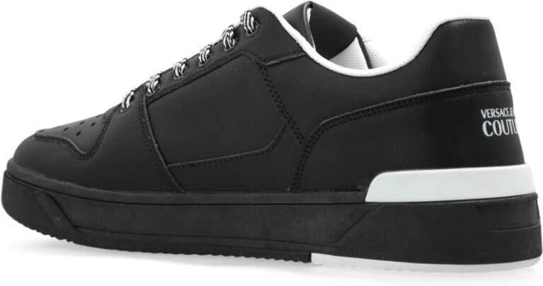 Versace Jeans Couture Sneakers met bedrukt logo Black Heren