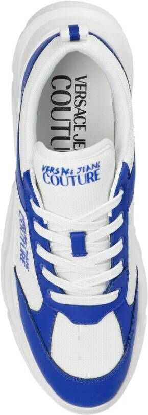 Versace Jeans Couture Sneakers met bedrukt logo Blue Heren