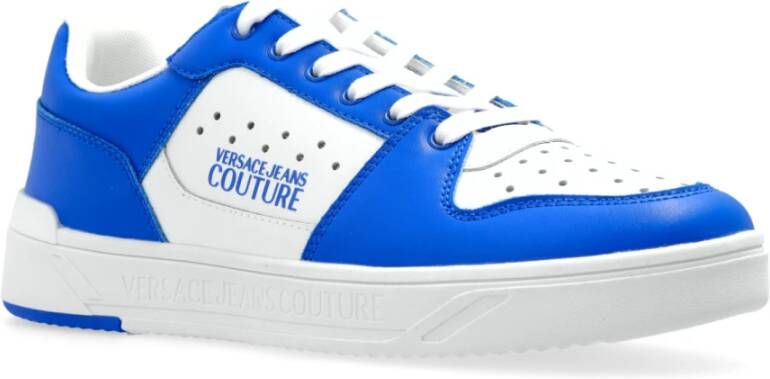 Versace Jeans Couture Sneakers met bedrukt logo Blue Heren