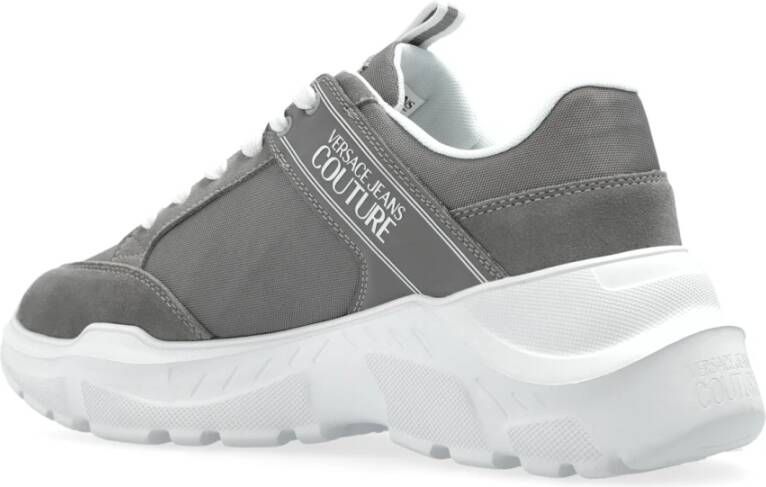 Versace Jeans Couture Sneakers met bedrukt logo Gray Heren