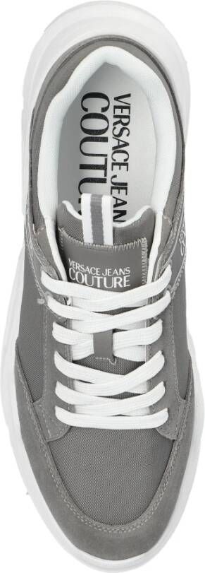 Versace Jeans Couture Sneakers met bedrukt logo Gray Heren