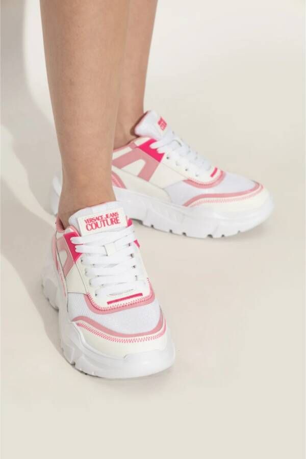 Versace Jeans Couture Sneakers met bedrukt logo Pink Dames