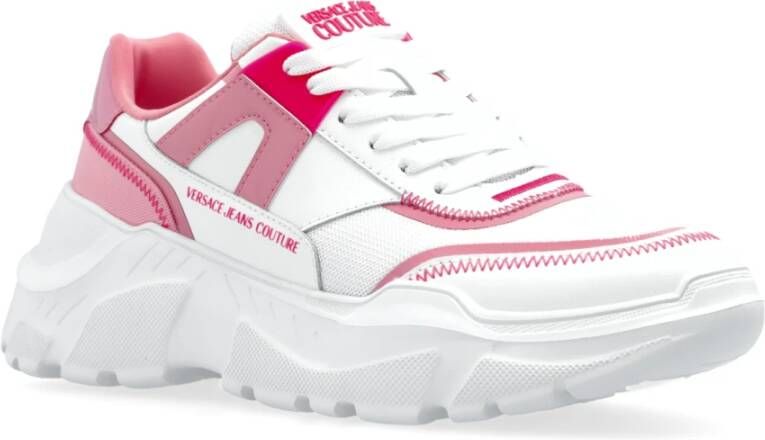 Versace Jeans Couture Sneakers met bedrukt logo Pink Dames