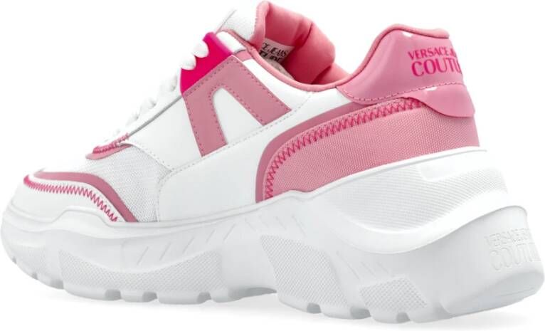 Versace Jeans Couture Sneakers met bedrukt logo Pink Dames