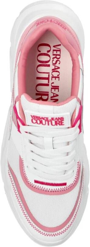 Versace Jeans Couture Sneakers met bedrukt logo Pink Dames