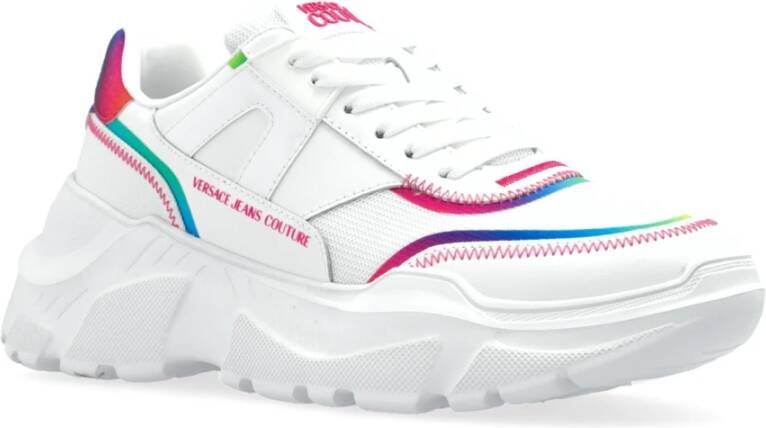 Versace Jeans Couture Sneakers met bedrukt logo White Dames