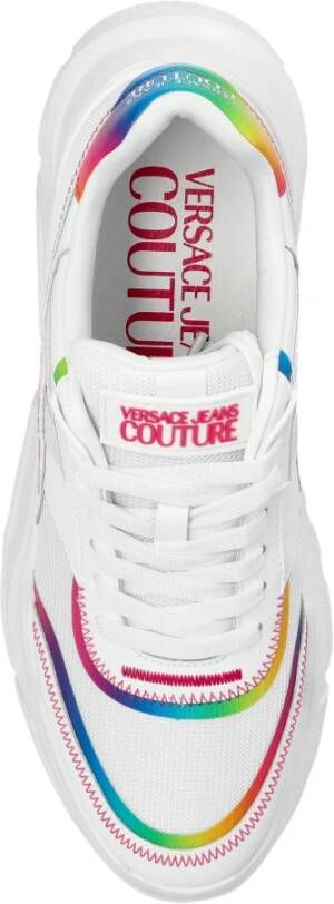 Versace Jeans Couture Sneakers met bedrukt logo White Dames