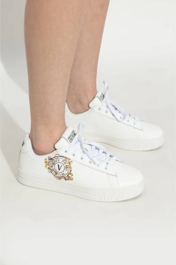 Versace Jeans Couture Sneakers met bedrukt logo White Dames