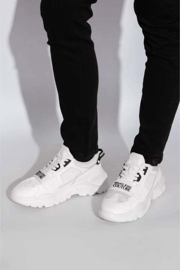 Versace Jeans Couture Sneakers met bedrukt logo White Heren