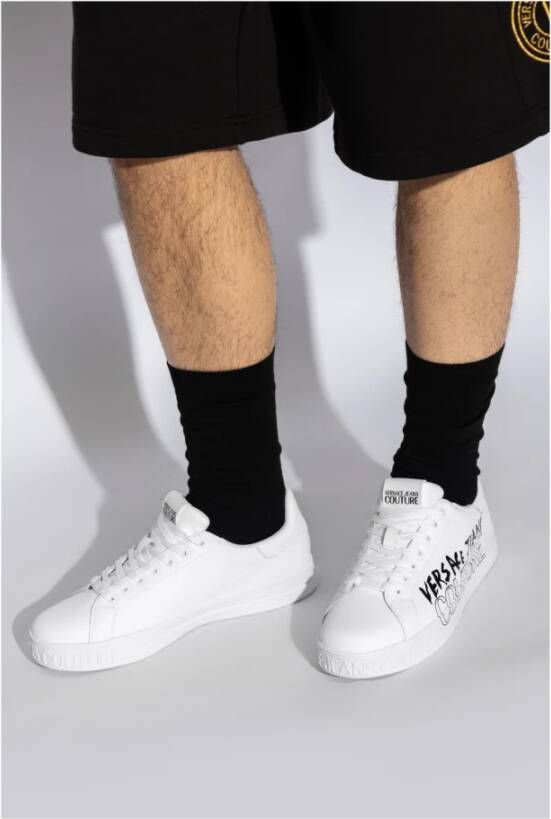 Versace Jeans Couture Sneakers met bedrukt logo White Heren