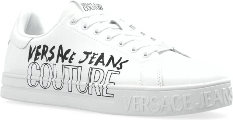 Versace Jeans Couture Sneakers met bedrukt logo White Heren