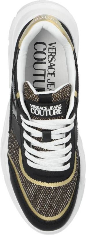 Versace Jeans Couture Sneakers met glinsterend glitter Black Dames