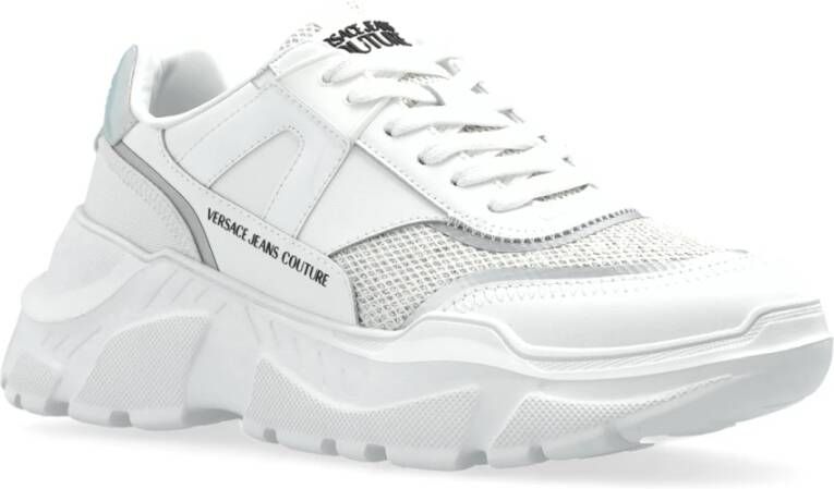 Versace Jeans Couture Sneakers met glinsterend glitter White Dames