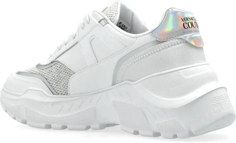 Versace Jeans Couture Sneakers met glinsterend glitter White Dames