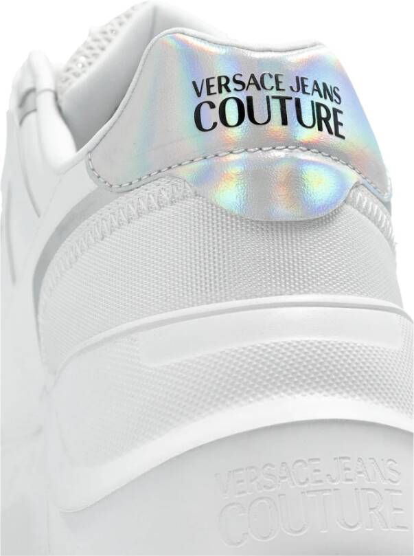 Versace Jeans Couture Sneakers met glinsterend glitter White Dames