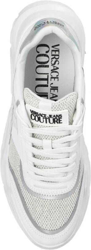 Versace Jeans Couture Sneakers met glinsterend glitter White Dames