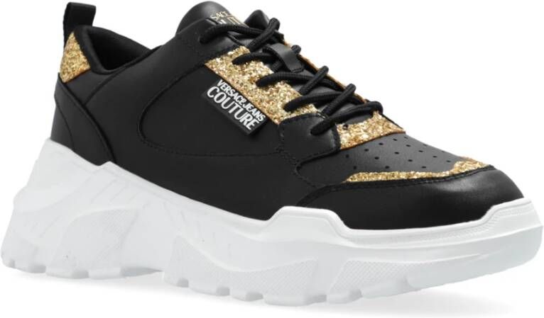 Versace Jeans Couture Sneakers met logo Black Dames