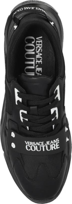 Versace Jeans Couture Sneakers met logo Black Heren