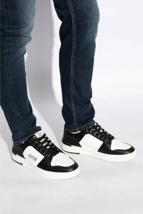 Versace Jeans Couture Sneakers met logo Black Heren