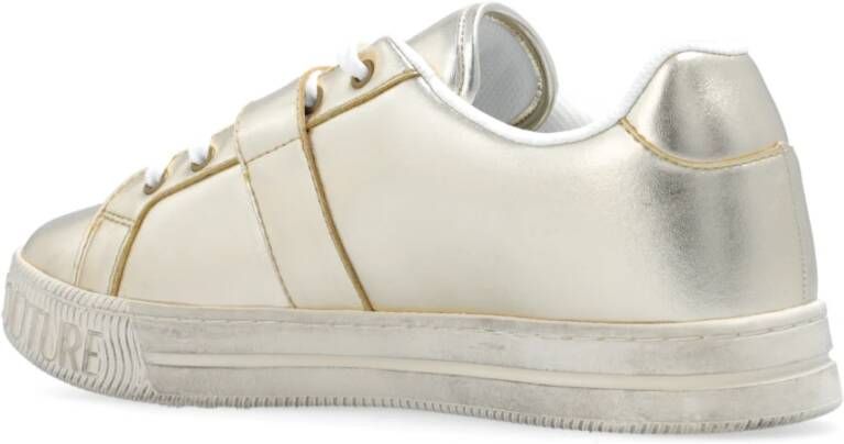 Versace Jeans Couture Sneakers met logo Geel Dames